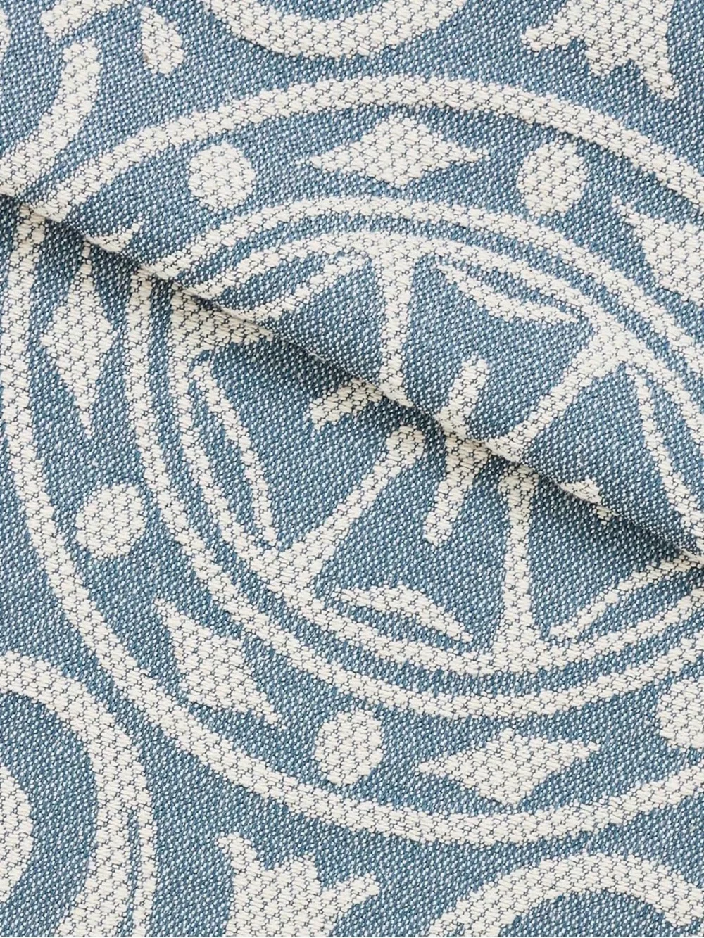 Blue and Cream Damask Bedspread Set- Elegant Home Bedding